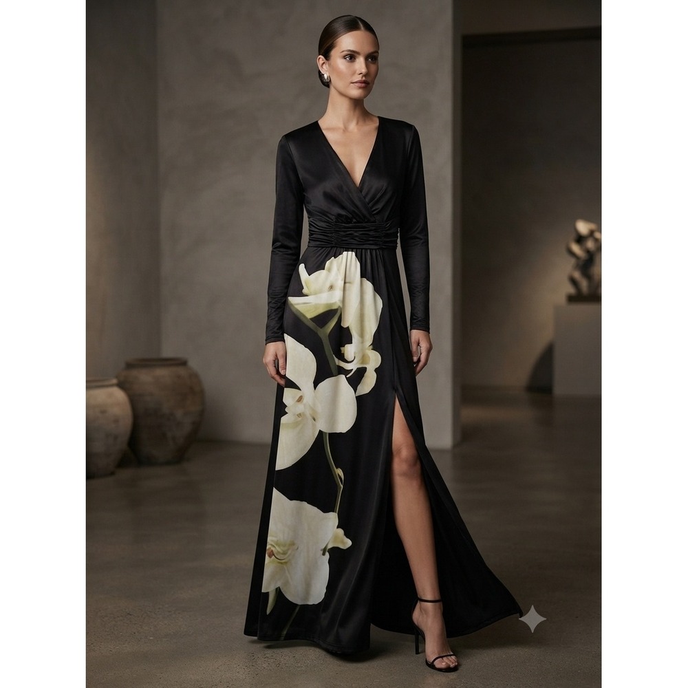 Altuzarra Maxi Dress Women XS Black Orchid Floral 20th Anniversary Collection